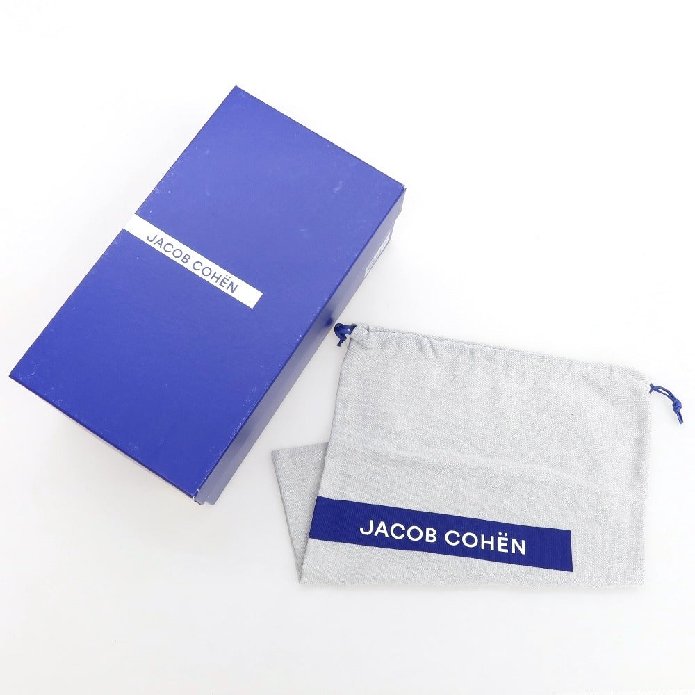 【新品】ヤコブコーエン JACOB COHEN スエードパンチングレザー スリッポン スニーカー ネイビー【 42 】【 状態ランクN 】【 メンズ 】