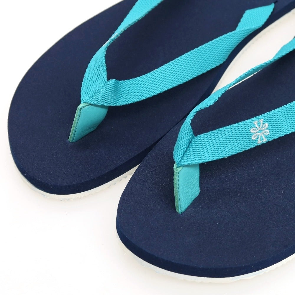 【新品アウトレット】ヤコブコーエン JACOB COHEN トング ビーチ サンダル ブルーグリーンxネイビー【 39/40 】【 状態ランクN- 】【 メンズ 】