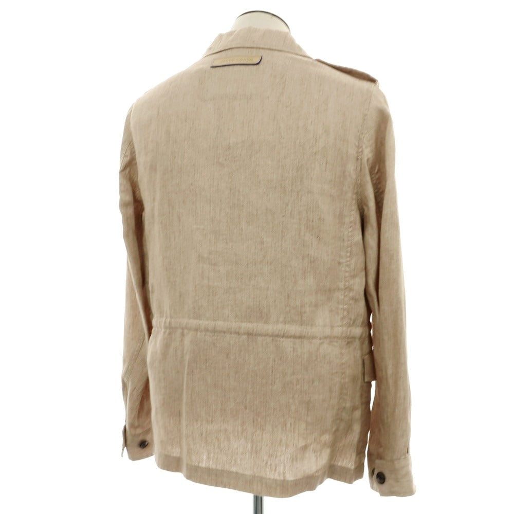 【新品】ヤコブコーエン JACOB COHEN リネン ミリタリージャケット ベージュ【 50 】【 状態ランクN 】【 メンズ 】