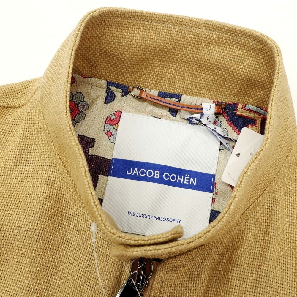 【新品】ヤコブコーエン JACOB COHEN リネンコットン スイングトップ キャメルベージュ【 50 】【 状態ランクN 】【 メンズ 】
