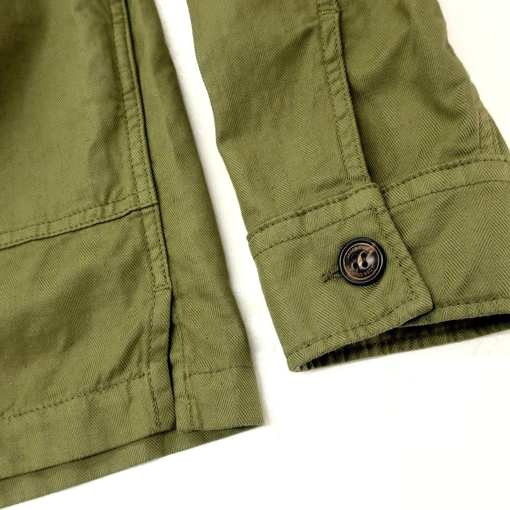 【新品】ヤコブコーエン JACOB COHEN ストレッチコットンリネン シャツジャケット オリーブ【 L 】【 状態ランクN 】【 メンズ 】