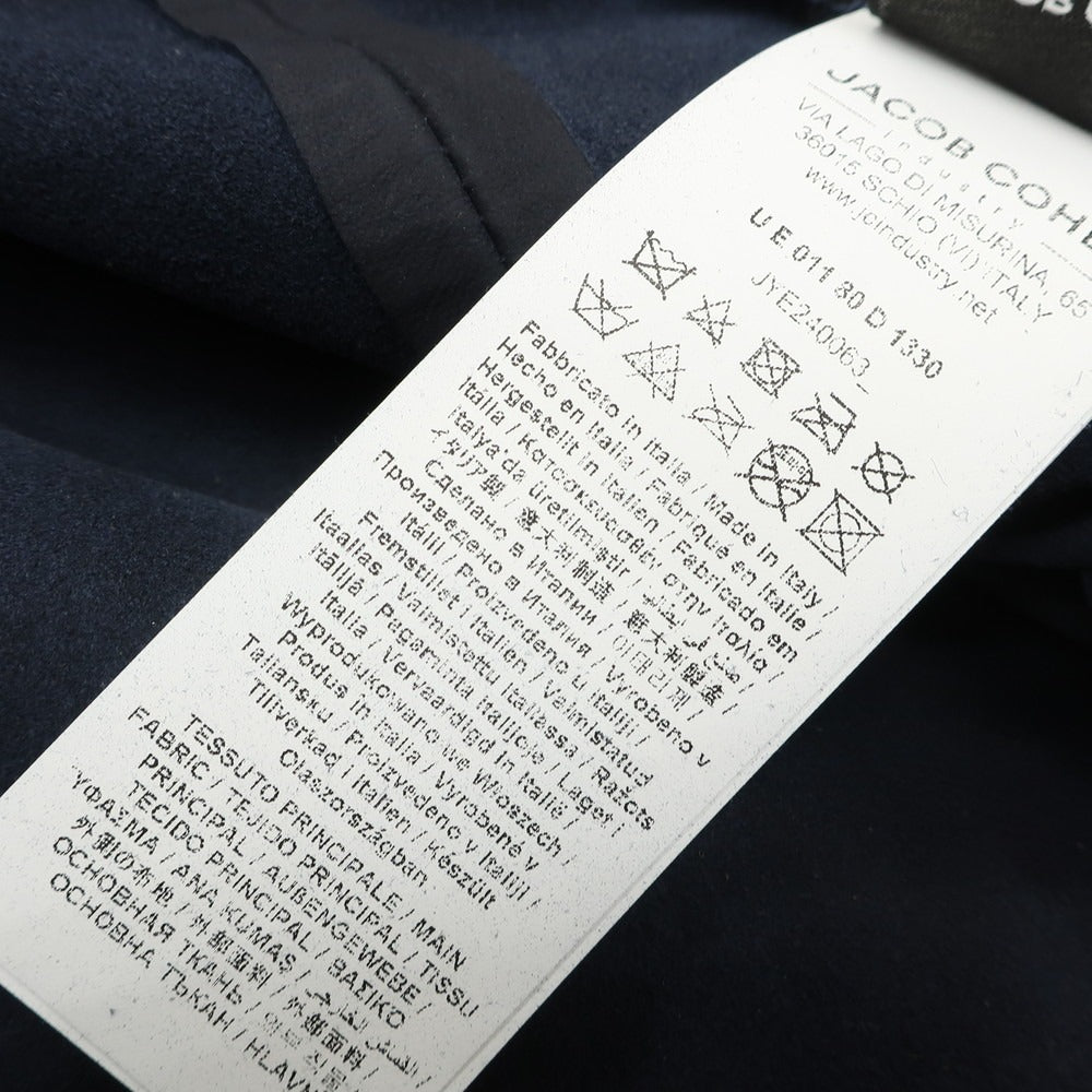 【中古】ヤコブコーエン JACOB COHEN ヌバック レザーブルゾン ネイビー【 50 】【 状態ランクC 】【 メンズ 】