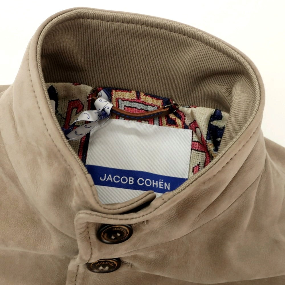 【新品】ヤコブコーエン JACOB COHEN ヌバックレザー ヴァルスタリーノブルゾン トープ系【 50 】【 状態ランクN 】【 メンズ 】