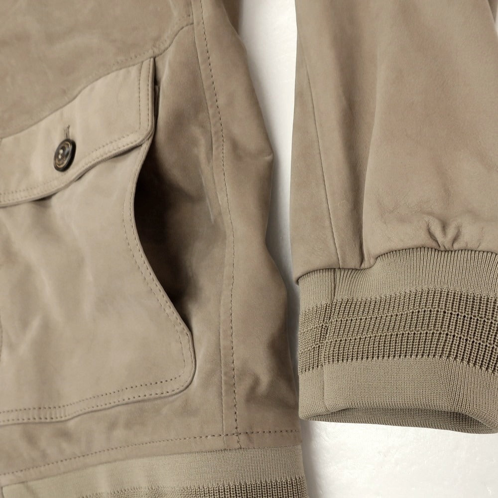 【新品】ヤコブコーエン JACOB COHEN ヌバックレザー ヴァルスタリーノブルゾン トープ系【 50 】【 状態ランクN 】【 メンズ 】