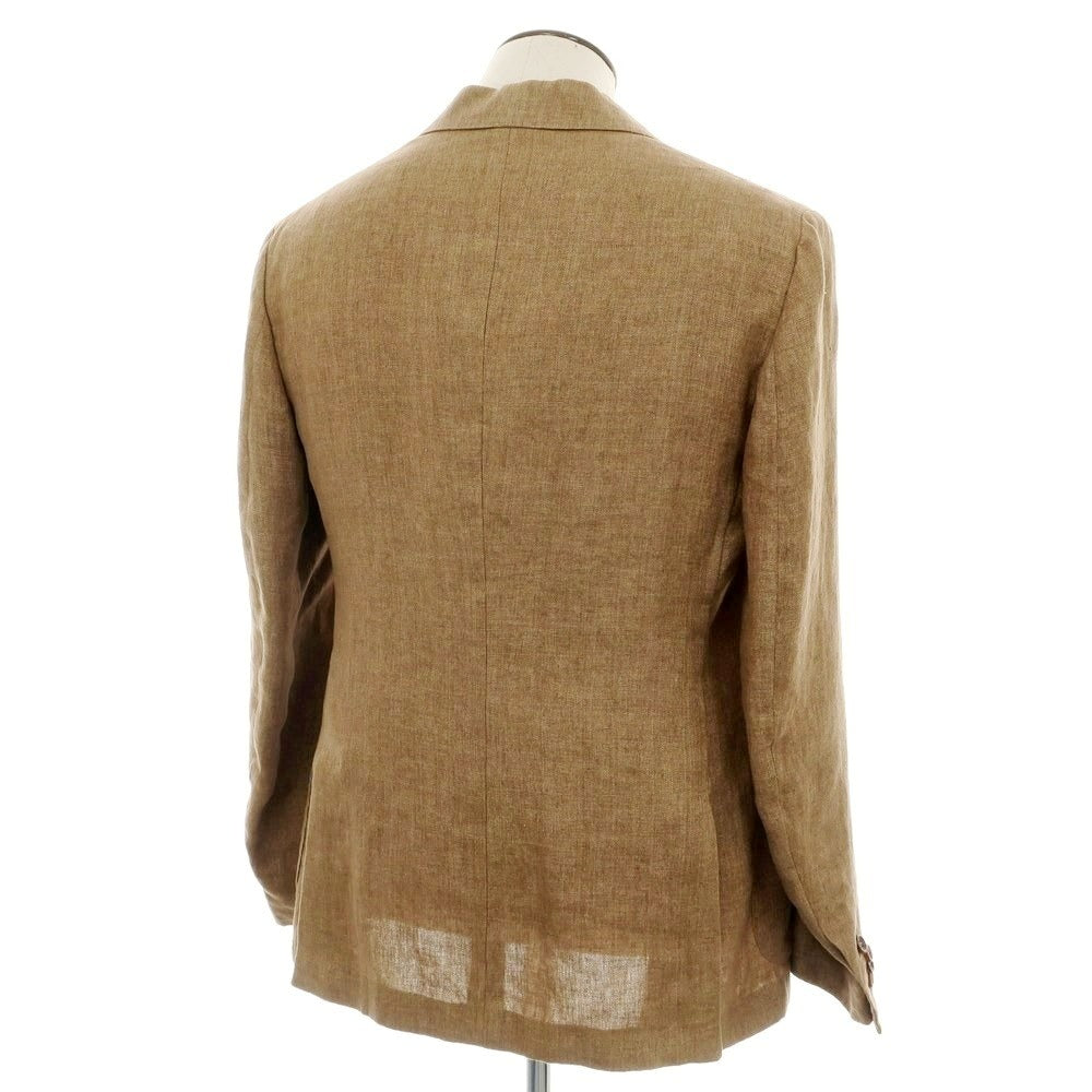 【新品】モンテドーロ Montedoro リネン テーラードジャケット ライトブラウン【 50 】【 状態ランクN 】【 メンズ 】