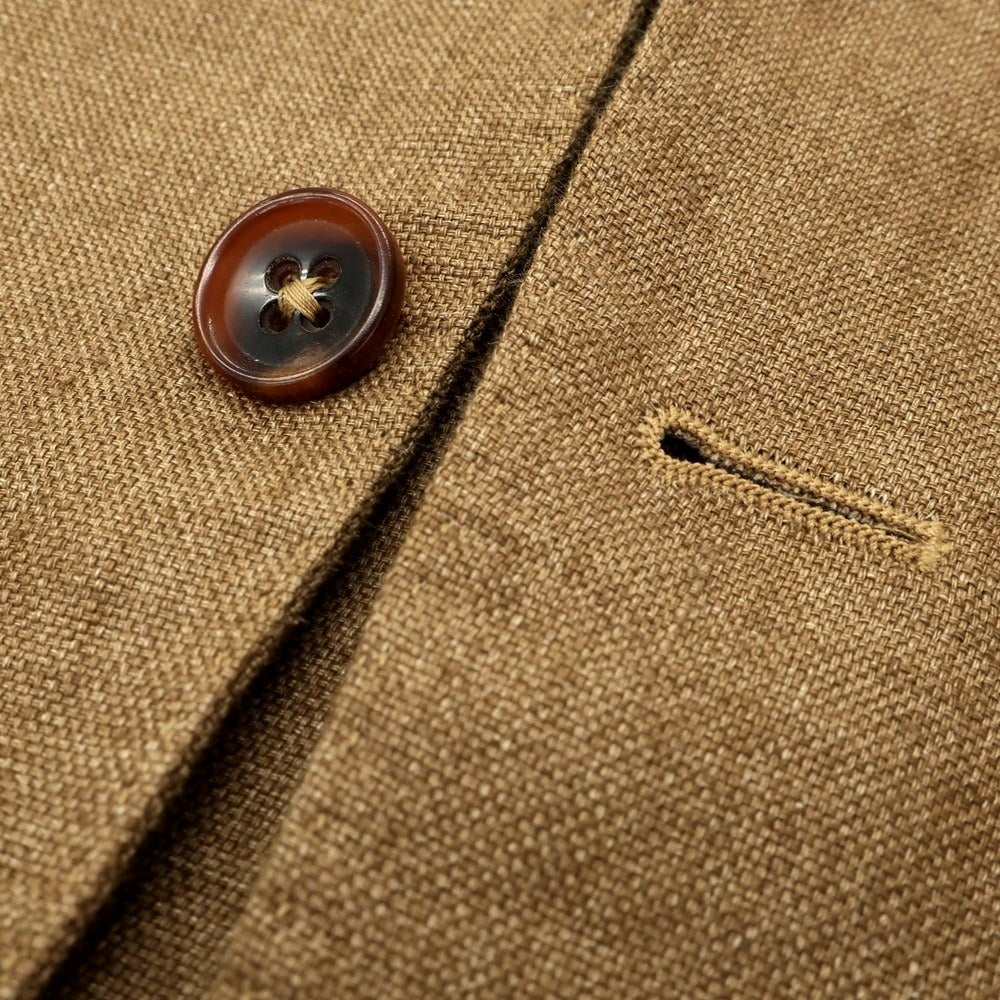 【新品】モンテドーロ Montedoro リネン テーラードジャケット ライトブラウン【 50 】【 状態ランクN 】【 メンズ 】