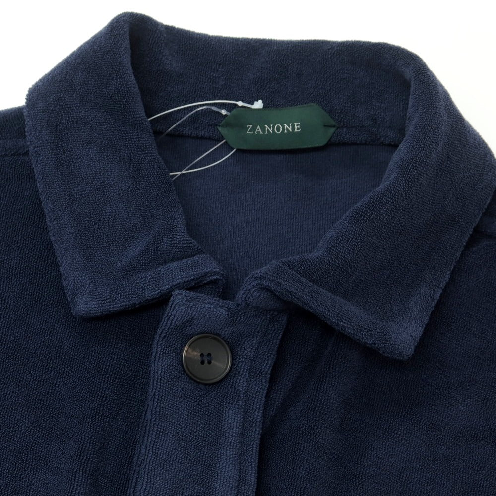 【新品】ザノーネ ZANONE コットン パイル ブルゾン ネイビー【 M 】【 状態ランクN 】【 メンズ 】