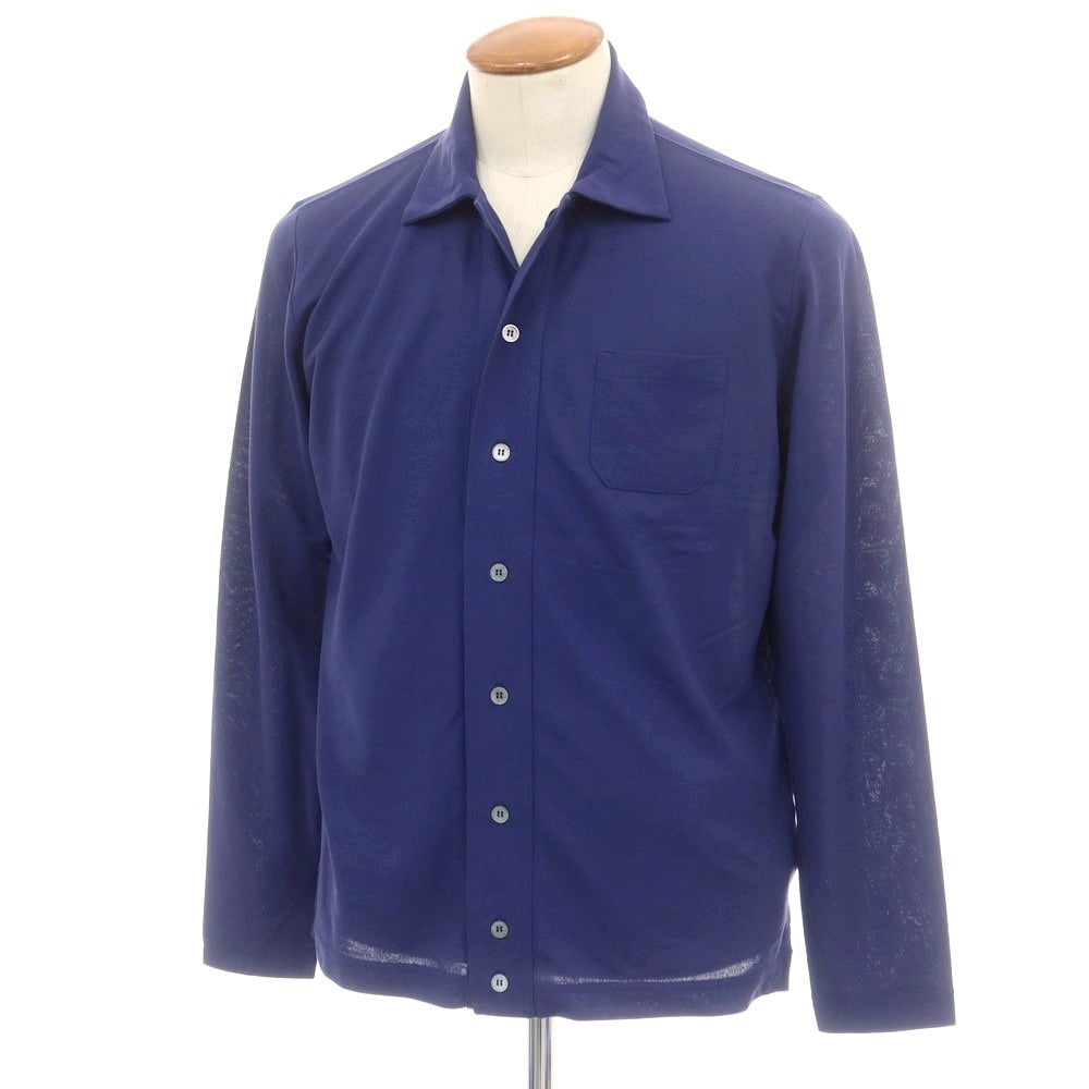 【SALE10%OFF/返品不可】【新品】ザノーネ ZANONE アイスコットン カジュアルシャツ ライトネイビー【 48 】【 状態ランクN 】【 メンズ 】