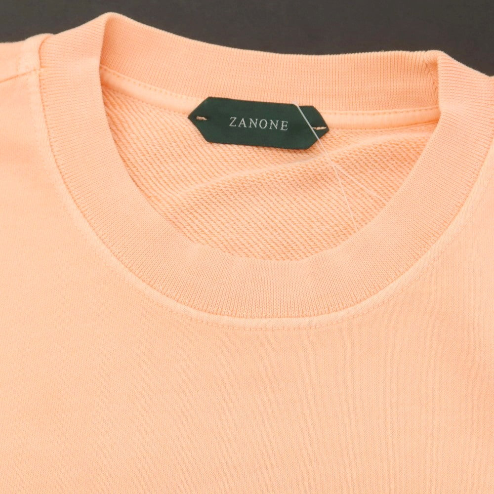 【新品】ザノーネ ZANONE コットン クルーネック スウェット サーモン系【 L 】【 状態ランクN 】【 メンズ 】