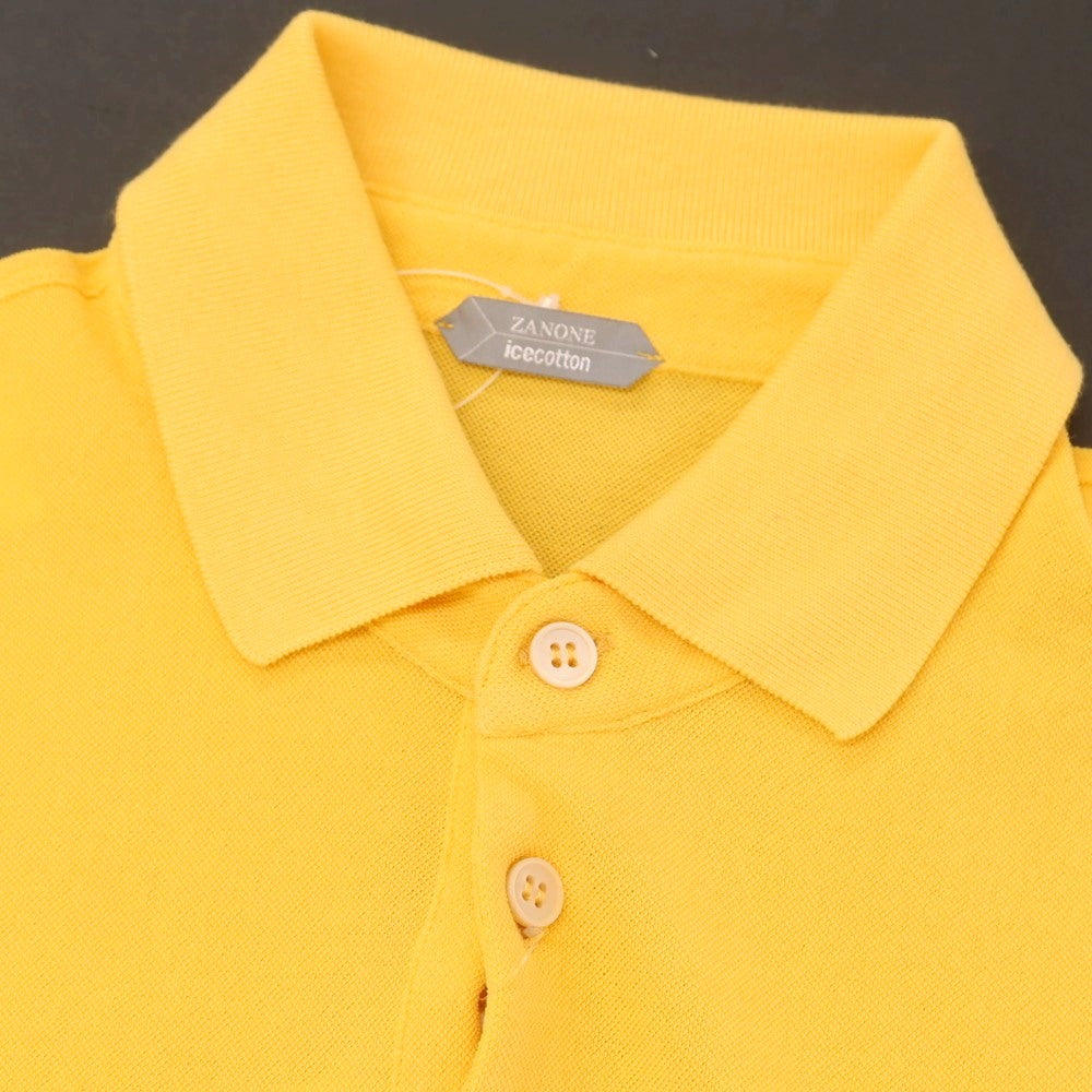 【新品】ザノーネ ZANONE アイスコットン 半袖ポロシャツ イエロー【 52 】【 状態ランクN 】【 メンズ 】