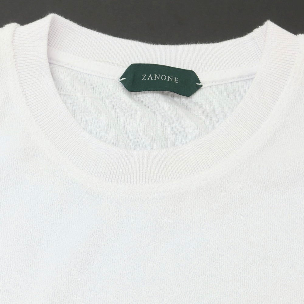 【新品】ザノーネ ZANONE コットン パイル クルーネック 半袖Tシャツ ホワイト【 46 】【 状態ランクN 】【 メンズ 】