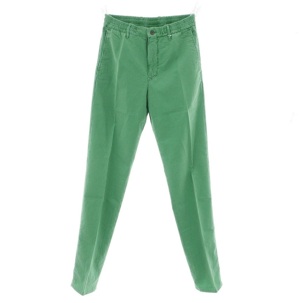 【新品】インコテックス スラックス INCOTEX SLACKS コットンリヨセル ストライプ イージーパンツ グリーン【 29 】【 状態ランクN 】【 メンズ 】