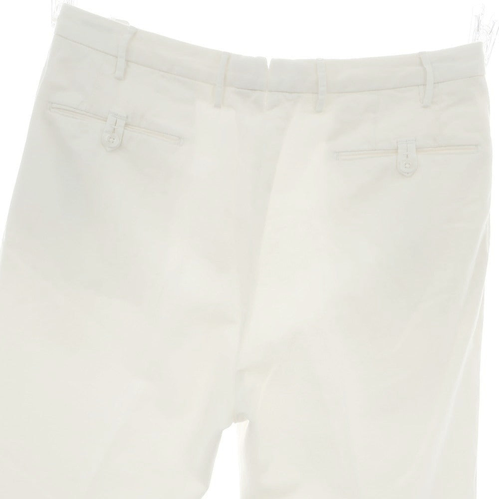 【新品】インコテックス スローウェア INCOTEX SLOWEAR ストレッチ コットンリネン カジュアルスラックスパンツ ホワイト【 52L 】【 状態ランクN 】【 メンズ 】