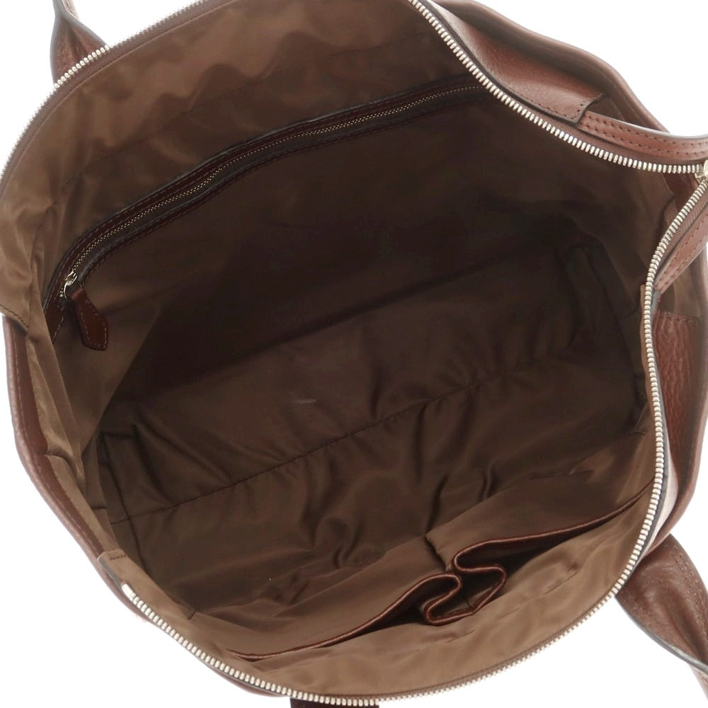 【中古】万双 マンソウ mansaw レザー トートバッグ ブラウン【 状態ランクB 】【 メンズ 】