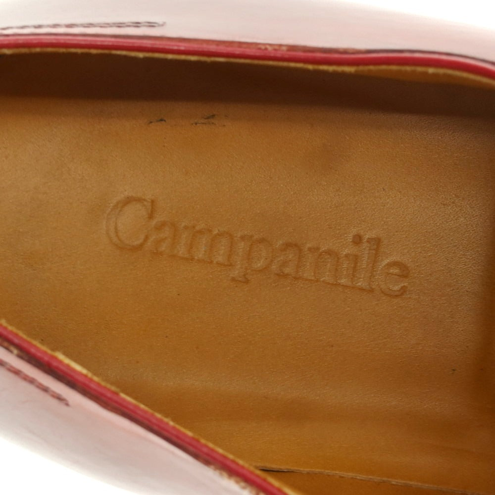 【中古】カンパニーレ Campanile ホールカット ドレスシューズ アンティークレッド【 8 1/2 】【 状態ランクB 】【 メンズ 】