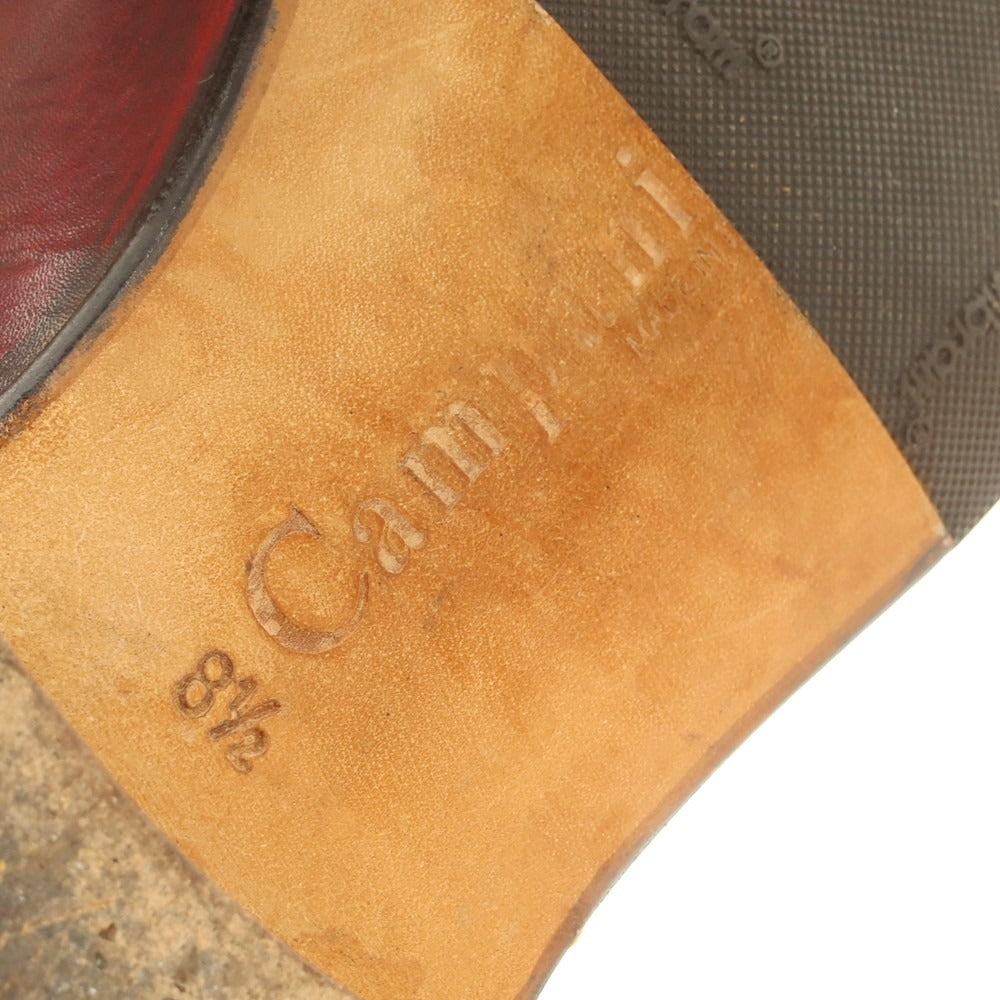 【中古】カンパニーレ Campanile ホールカット ドレスシューズ アンティークレッド【 8 1/2 】【 状態ランクB 】【 メンズ 】