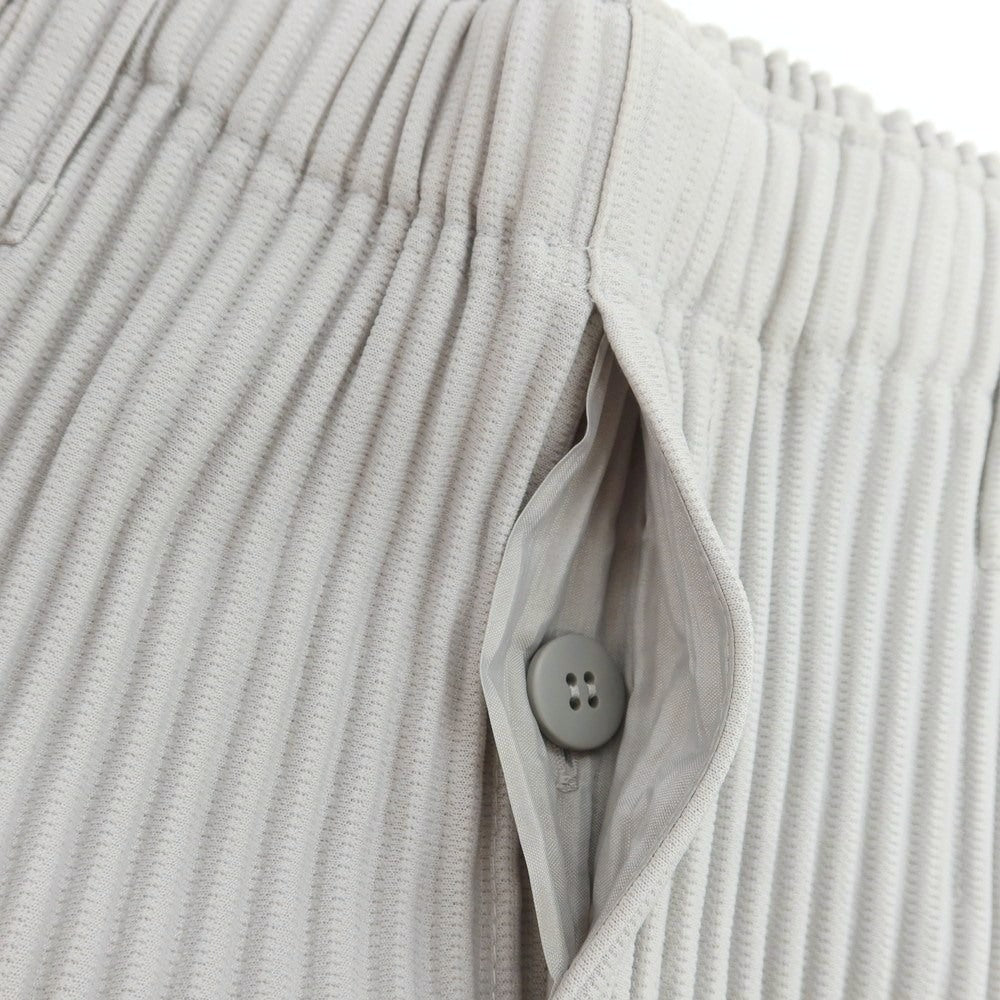 【中古】オム プリッセ イッセイミヤケ HOMME PLISSE ISSEY MIYAKE ポリエステル プリーツ イージーパンツ ライトグレー【 1 】【 状態ランクA 】【 メンズ 】