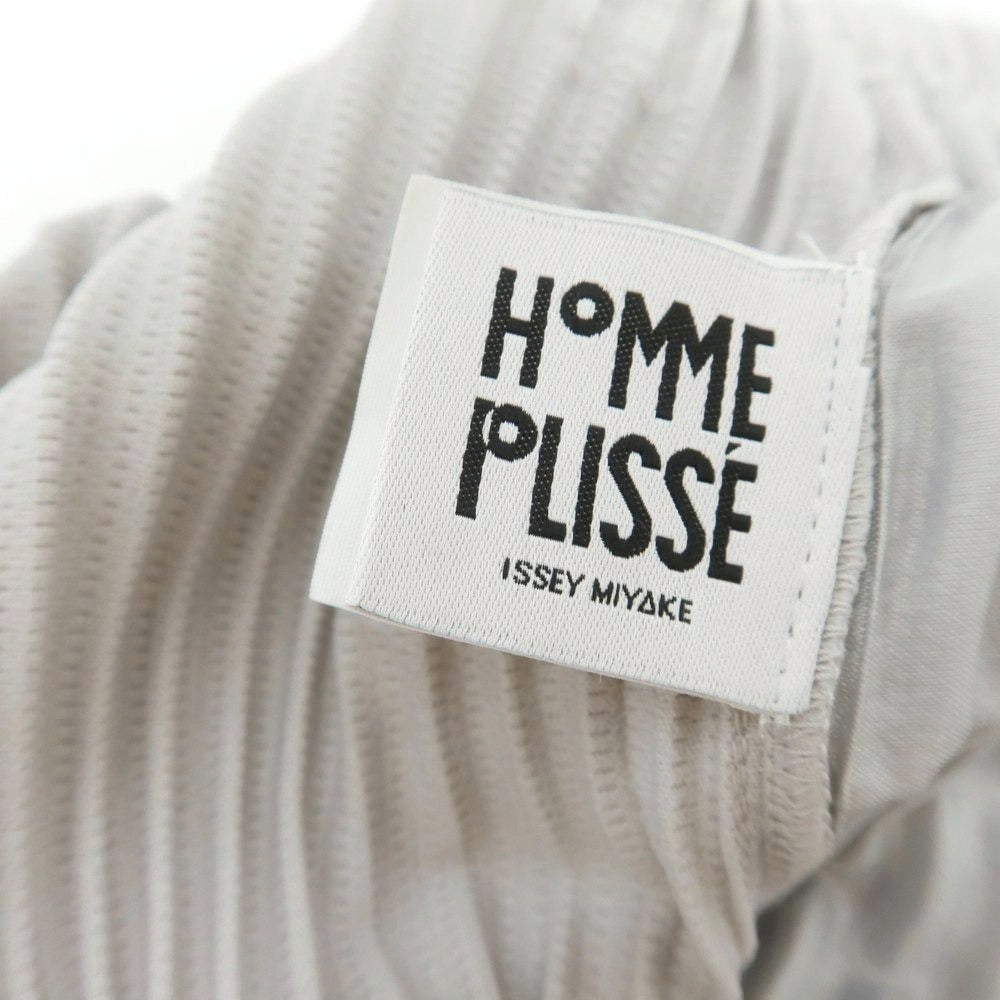 【中古】オム プリッセ イッセイミヤケ HOMME PLISSE ISSEY MIYAKE ポリエステル プリーツ イージーパンツ ライトグレー【 1 】【 状態ランクA 】【 メンズ 】