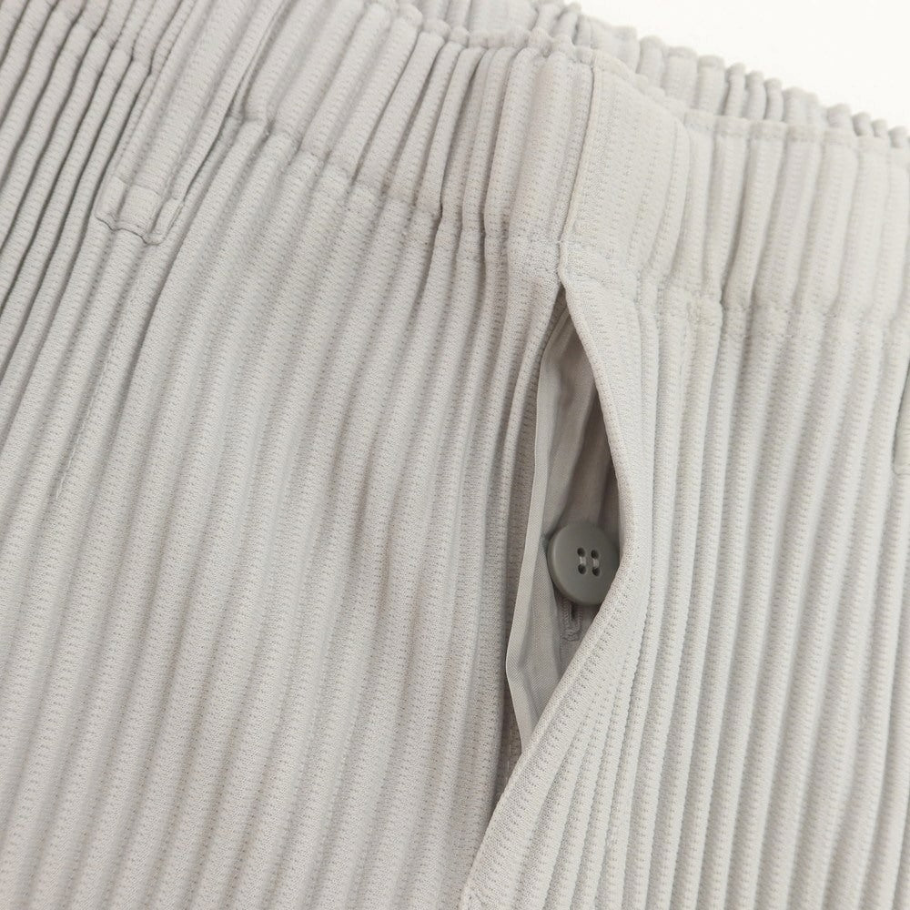 【中古】オム プリッセ イッセイミヤケ HOMME PLISSE ISSEY MIYAKE ポリエステル プリーツ イージーパンツ ライトグレー【 1 】【 状態ランクA 】【 メンズ 】