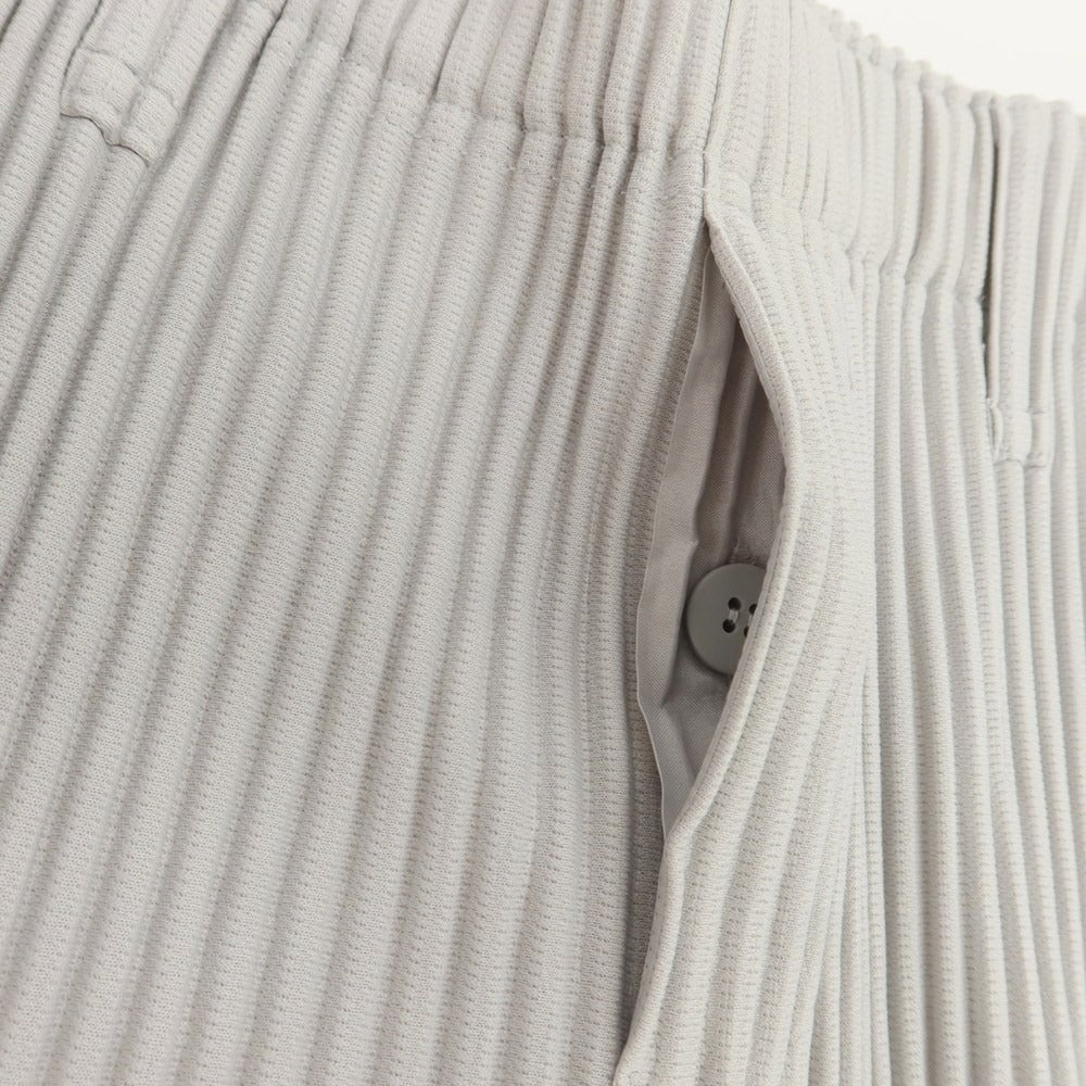 【中古】オム プリッセ イッセイミヤケ HOMME PLISSE ISSEY MIYAKE ポリエステル プリーツ イージーパンツ ライトグレー【 1 】【 状態ランクA 】【 メンズ 】