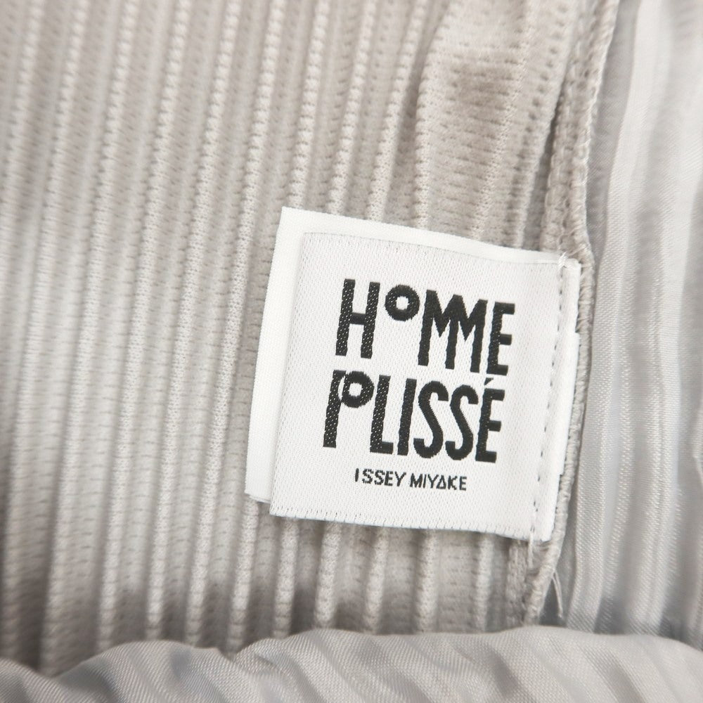 【中古】オム プリッセ イッセイミヤケ HOMME PLISSE ISSEY MIYAKE ポリエステル プリーツ イージーパンツ ライトグレー【 1 】【 状態ランクA 】【 メンズ 】