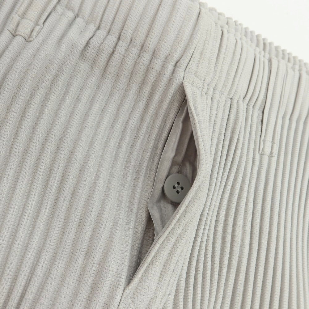 【中古】オム プリッセ イッセイミヤケ HOMME PLISSE ISSEY MIYAKE ポリエステル プリーツ イージーパンツ ライトグレー【 1 】【 状態ランクA 】【 メンズ 】