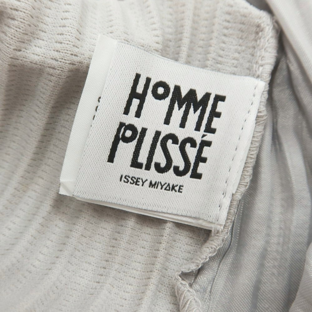 【中古】オム プリッセ イッセイミヤケ HOMME PLISSE ISSEY MIYAKE ポリエステル プリーツ イージーパンツ ライトグレー【 1 】【 状態ランクA 】【 メンズ 】