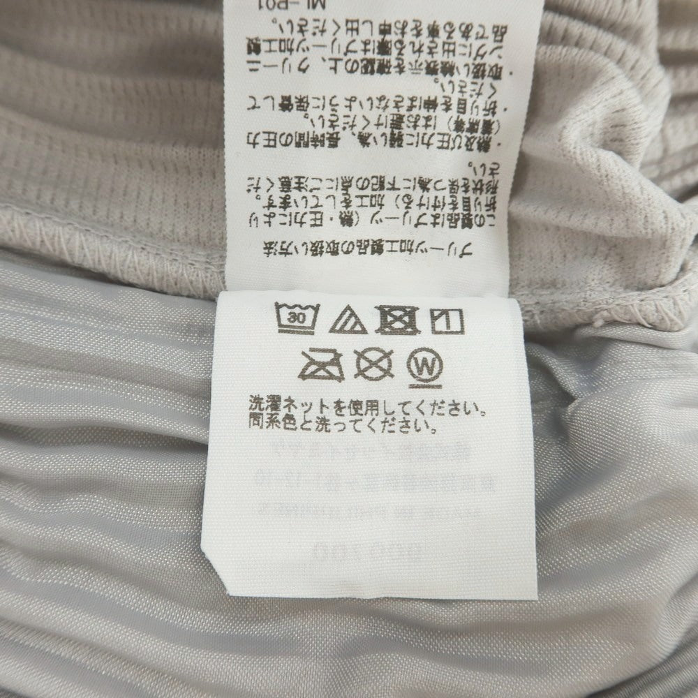 【中古】オム プリッセ イッセイミヤケ HOMME PLISSE ISSEY MIYAKE ポリエステル プリーツ イージーパンツ ライトグレー【 1 】【 状態ランクA 】【 メンズ 】