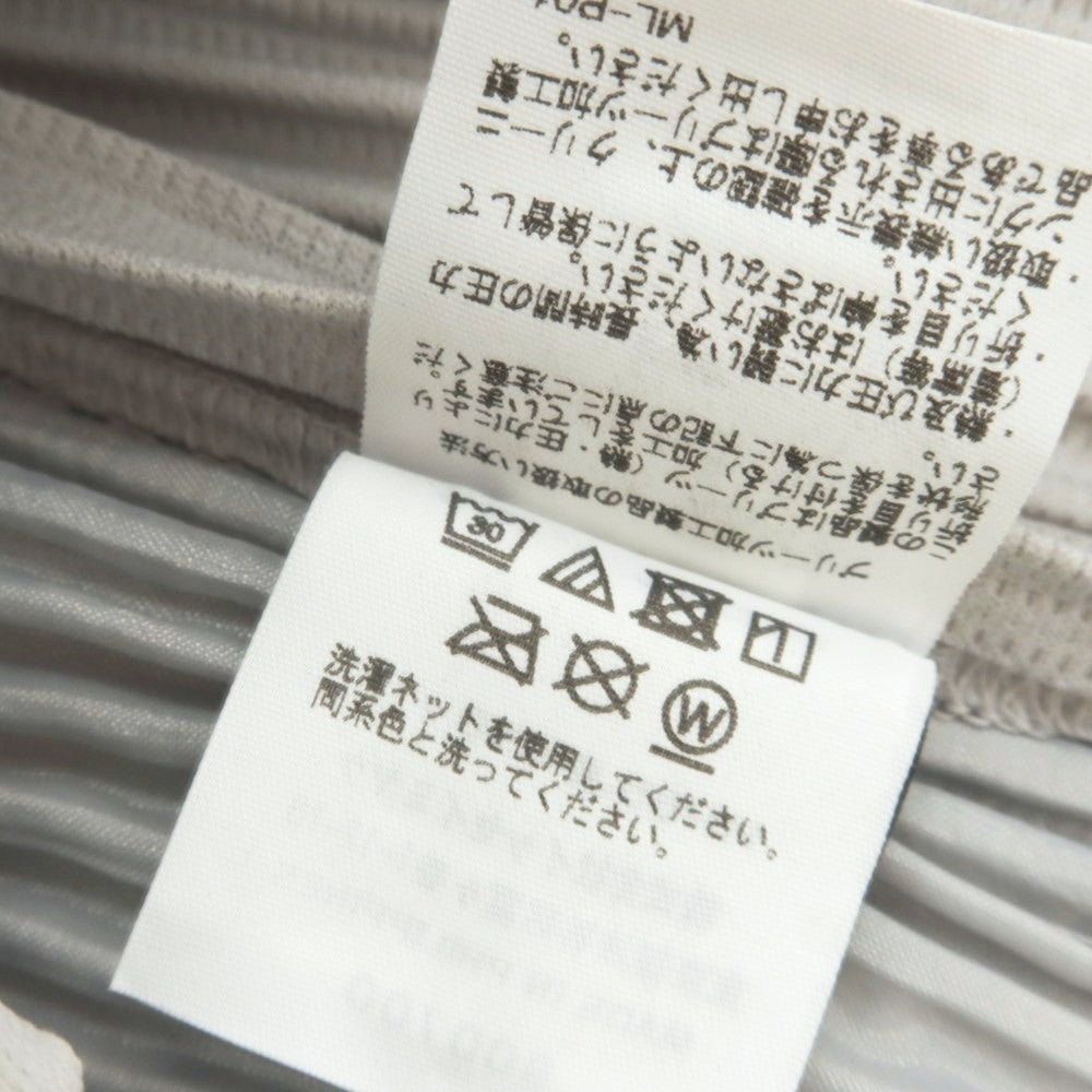 【中古】オム プリッセ イッセイミヤケ HOMME PLISSE ISSEY MIYAKE ポリエステル プリーツ イージーパンツ ライトグレー【 1 】【 状態ランクA 】【 メンズ 】