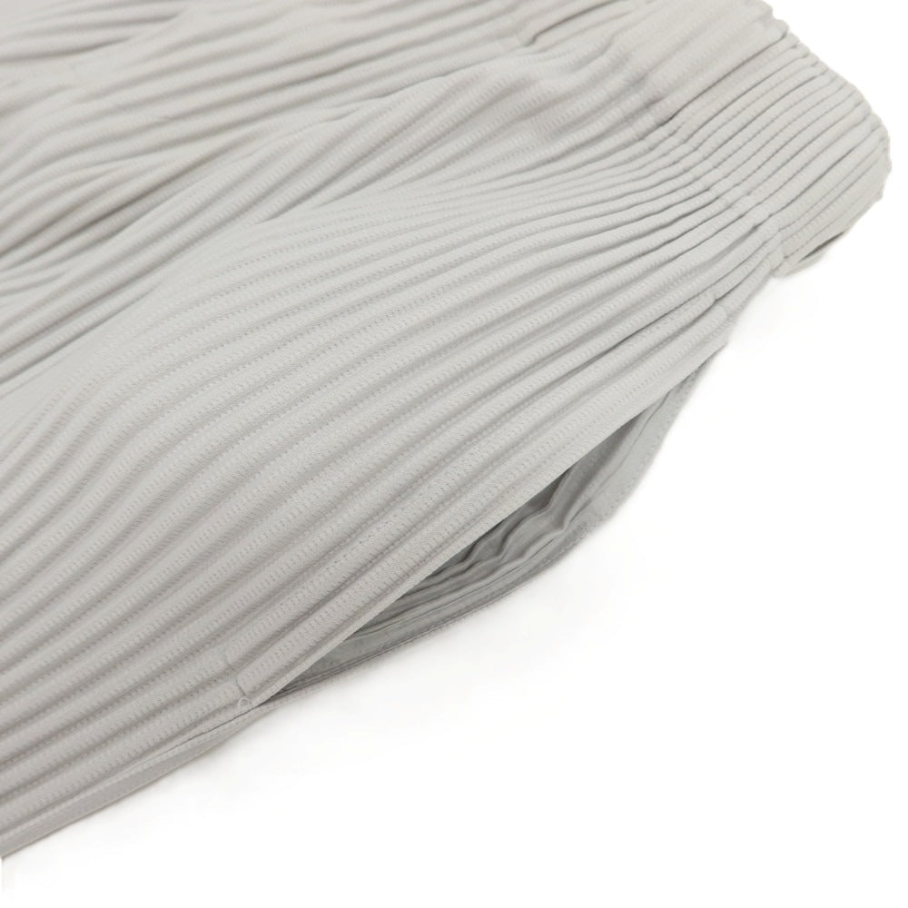【中古】オム プリッセ イッセイミヤケ HOMME PLISSE ISSEY MIYAKE ポリエステル プリーツ イージーパンツ ライトグレー【 1 】【 状態ランクB 】【 メンズ 】