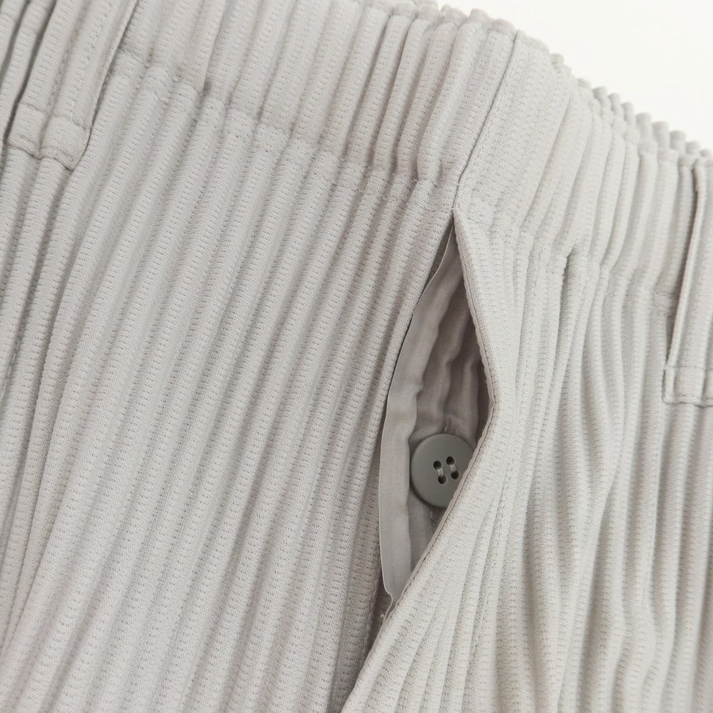 【中古】オム プリッセ イッセイミヤケ HOMME PLISSE ISSEY MIYAKE ポリエステル プリーツ イージーパンツ ライトグレー【 1 】【 状態ランクB 】【 メンズ 】