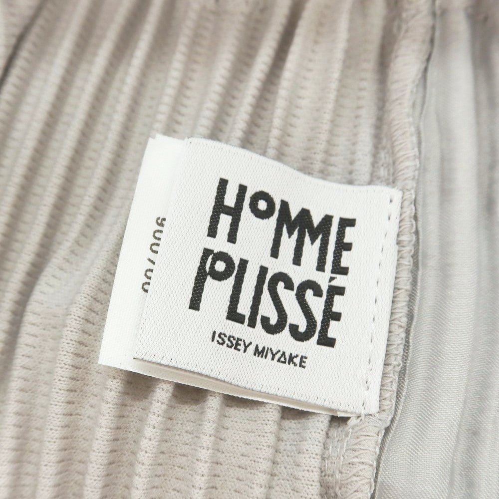 【中古】オム プリッセ イッセイミヤケ HOMME PLISSE ISSEY MIYAKE ポリエステル プリーツ イージーパンツ ライトグレー【 1 】【 状態ランクB 】【 メンズ 】