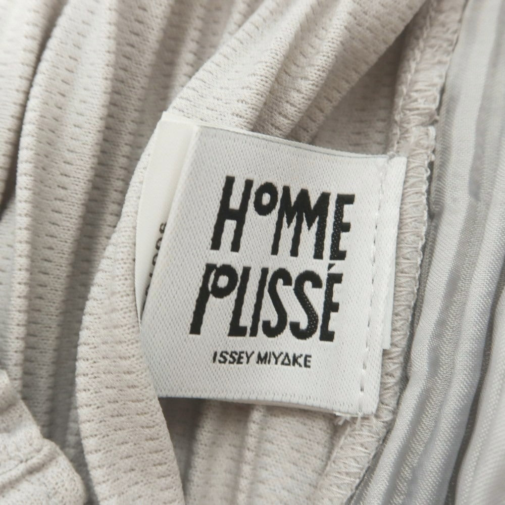 【中古】オム プリッセ イッセイミヤケ HOMME PLISSE ISSEY MIYAKE ポリエステル プリーツ イージーパンツ ライトグレー【 1 】【 状態ランクA 】【 メンズ 】