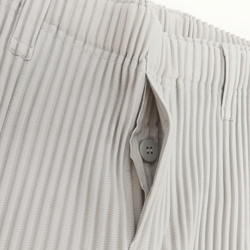 【中古】オム プリッセ イッセイミヤケ HOMME PLISSE ISSEY MIYAKE ポリエステル プリーツ イージーパンツ ライトグレー【 1 】【 状態ランクA 】【 メンズ 】