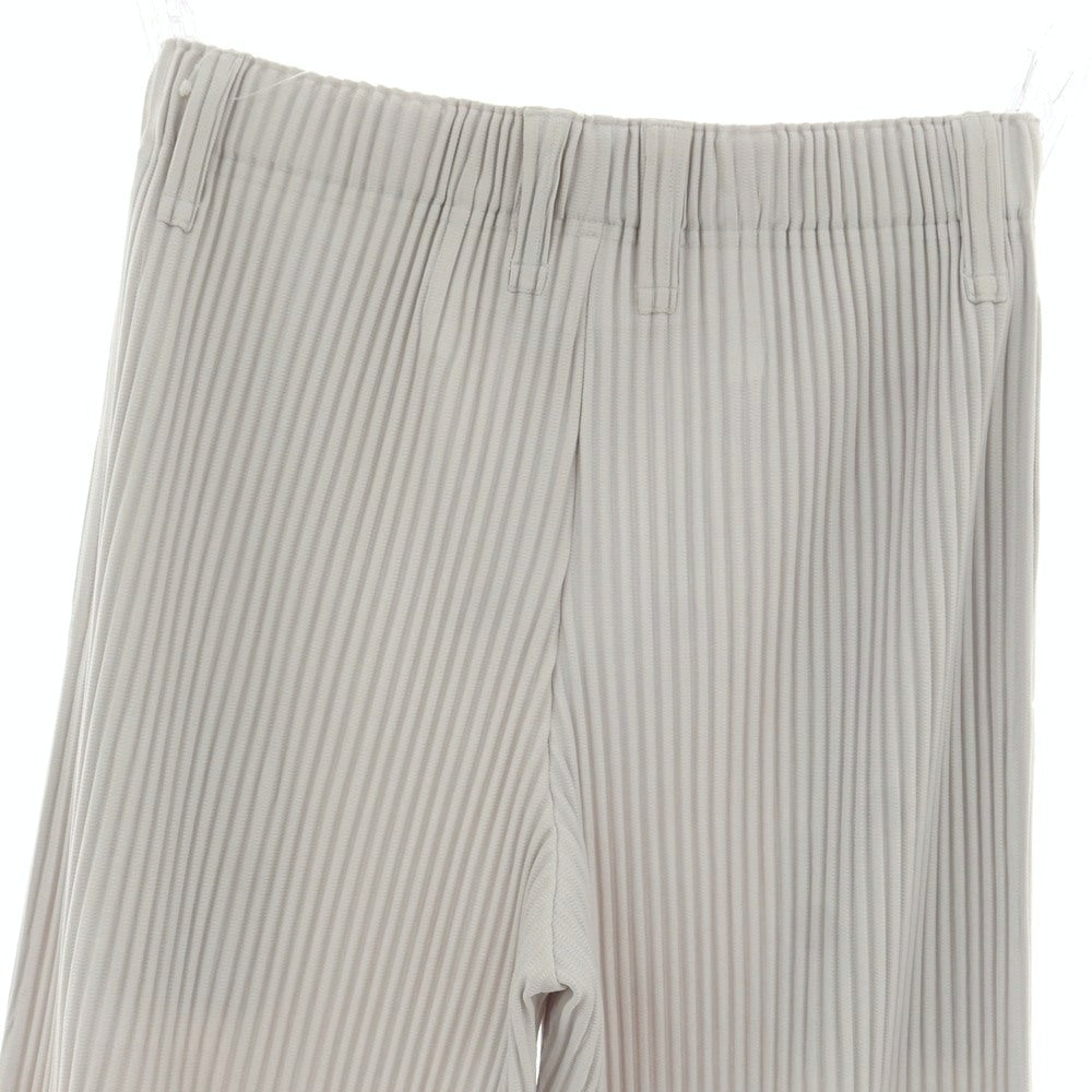 【中古】オム プリッセ イッセイミヤケ HOMME PLISSE ISSEY MIYAKE ポリエステル プリーツ イージーパンツ ライトグレー【 1 】【 状態ランクA 】【 メンズ 】