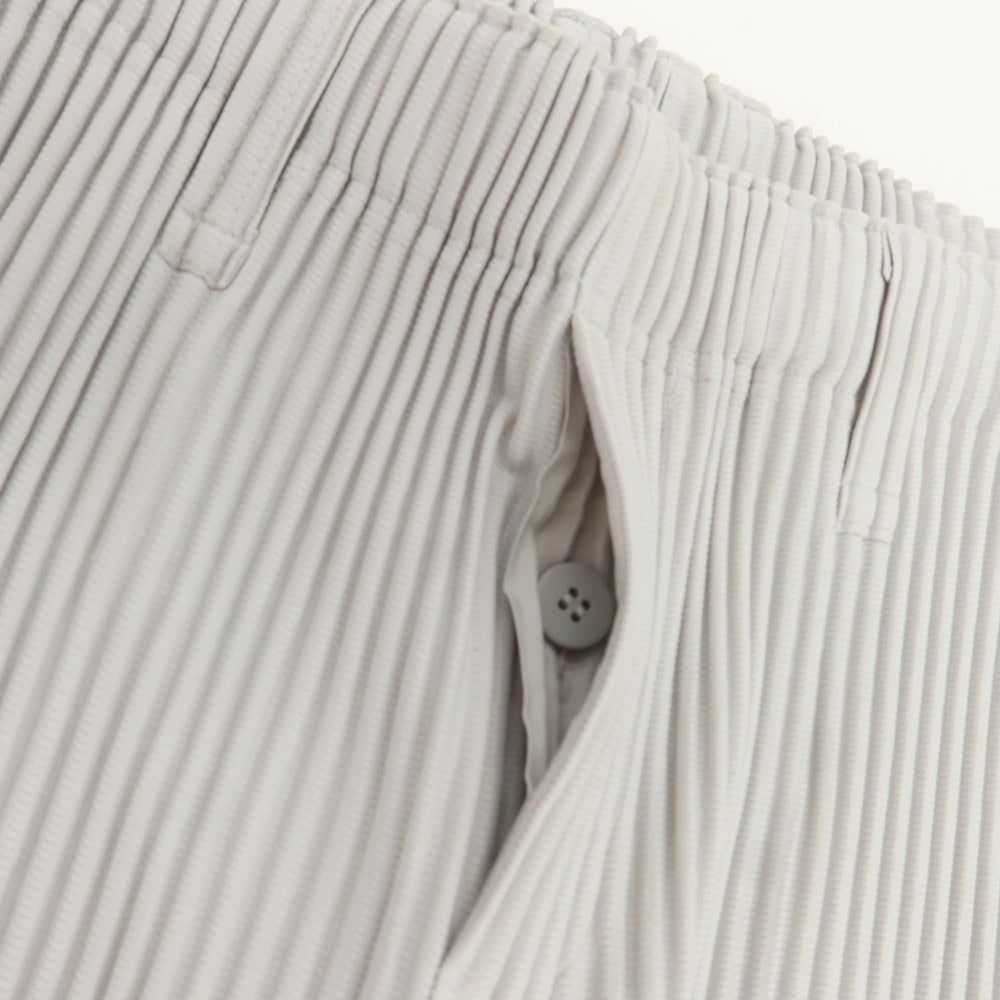 【中古】オム プリッセ イッセイミヤケ HOMME PLISSE ISSEY MIYAKE ポリエステル プリーツ イージーパンツ ライトグレー【 1 】【 状態ランクA 】【 メンズ 】