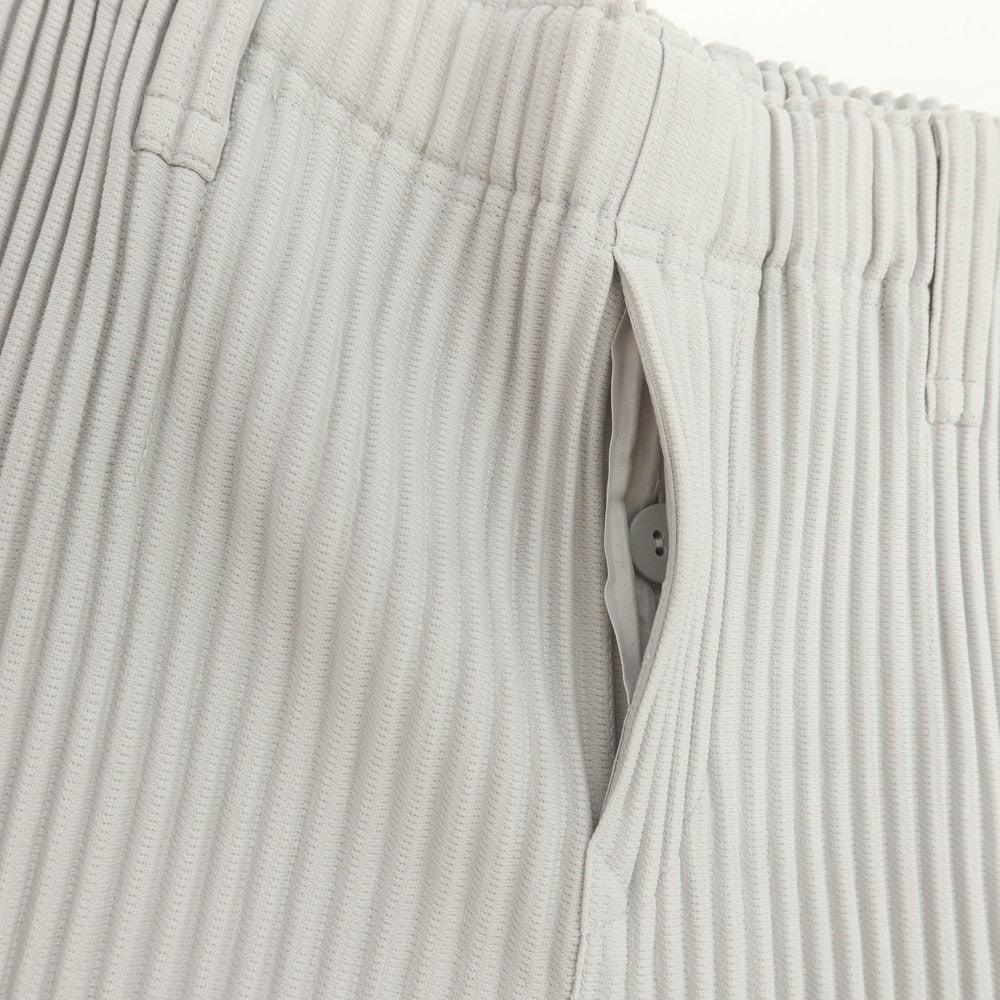 【中古】オム プリッセ イッセイミヤケ HOMME PLISSE ISSEY MIYAKE ポリエステル プリーツ イージーパンツ ライトグレー【 1 】【 状態ランクA 】【 メンズ 】
