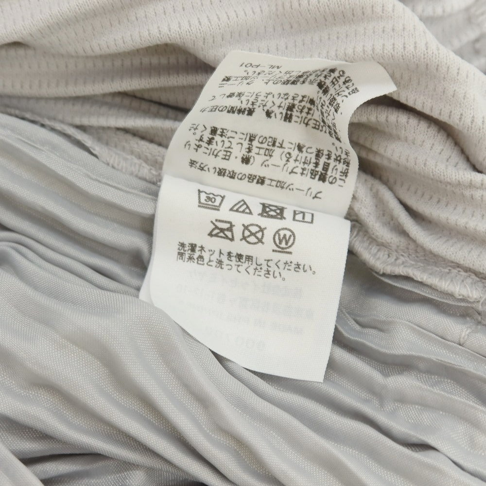 【中古】オム プリッセ イッセイミヤケ HOMME PLISSE ISSEY MIYAKE ポリエステル プリーツ イージーパンツ ライトグレー【 1 】【 状態ランクA 】【 メンズ 】