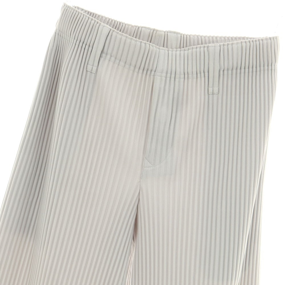 【中古】オム プリッセ イッセイミヤケ HOMME PLISSE ISSEY MIYAKE ポリエステル プリーツ イージーパンツ ライトグレー【 1 】【 状態ランクB 】【 メンズ 】