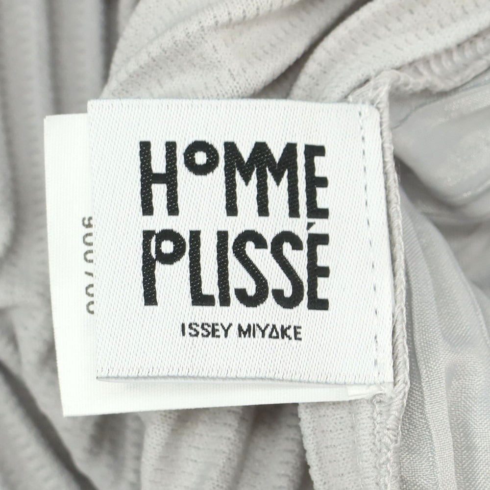 【中古】オム プリッセ イッセイミヤケ HOMME PLISSE ISSEY MIYAKE ポリエステル プリーツ イージーパンツ ライトグレー【 1 】【 状態ランクB 】【 メンズ 】