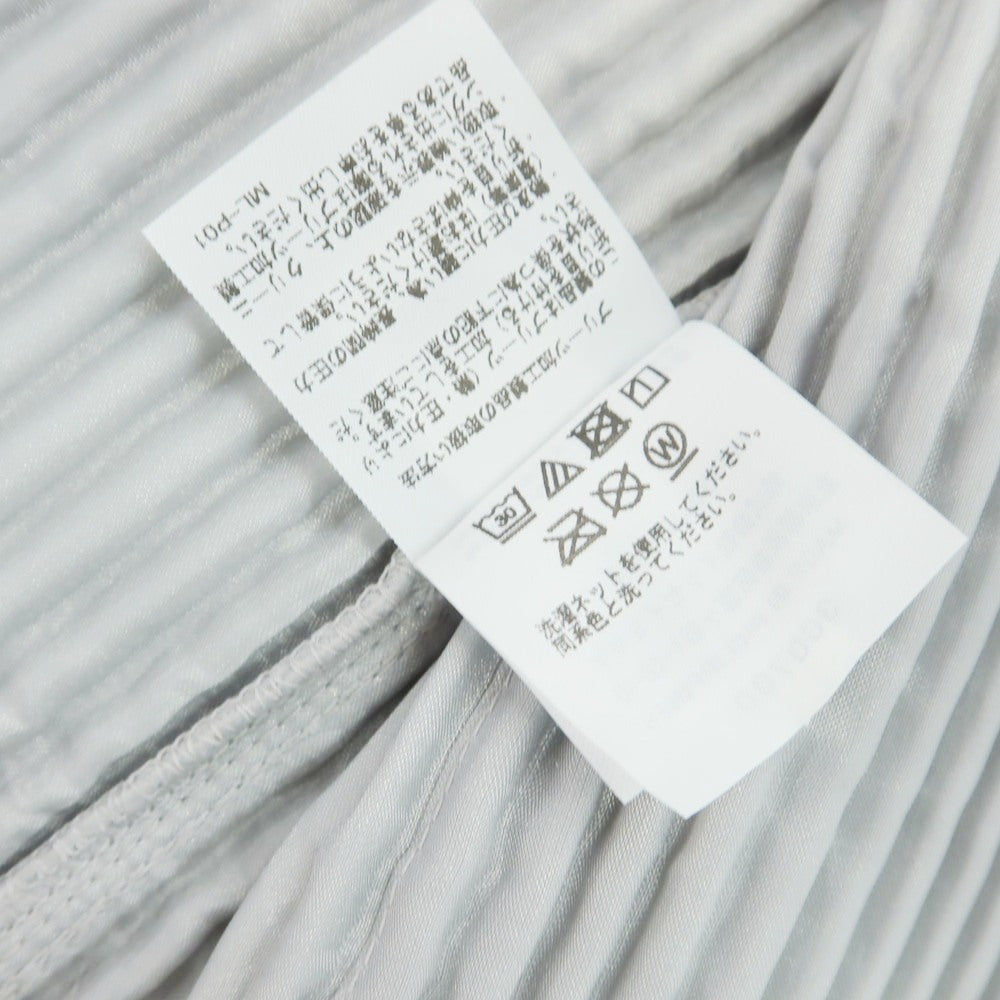 【中古】オム プリッセ イッセイミヤケ HOMME PLISSE ISSEY MIYAKE ポリエステル プリーツ加工 2B カジュアルジャケット ライトグレー【 3 】【 状態ランクA 】【 メンズ 】