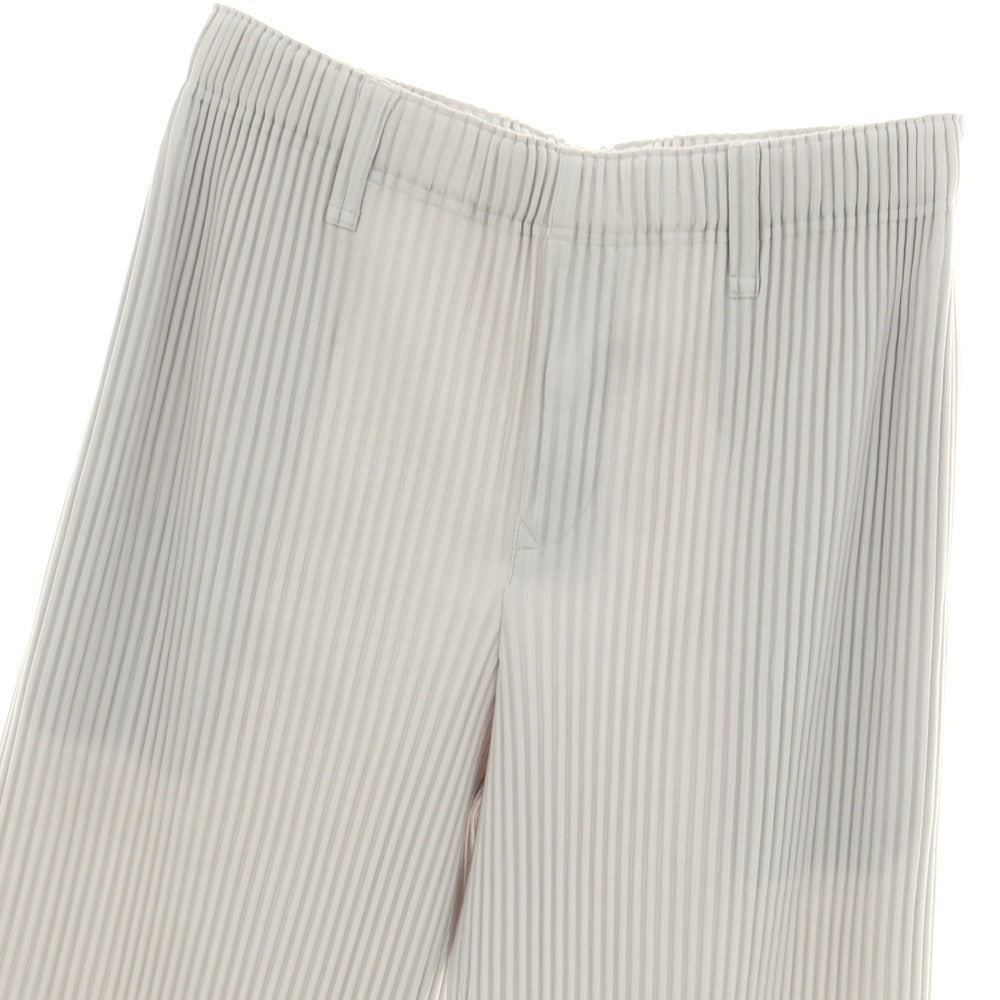 【中古】オム プリッセ イッセイミヤケ HOMME PLISSE ISSEY MIYAKE ポリエステル プリーツ イージーパンツ ライトグレー【 3 】【 状態ランクA 】【 メンズ 】