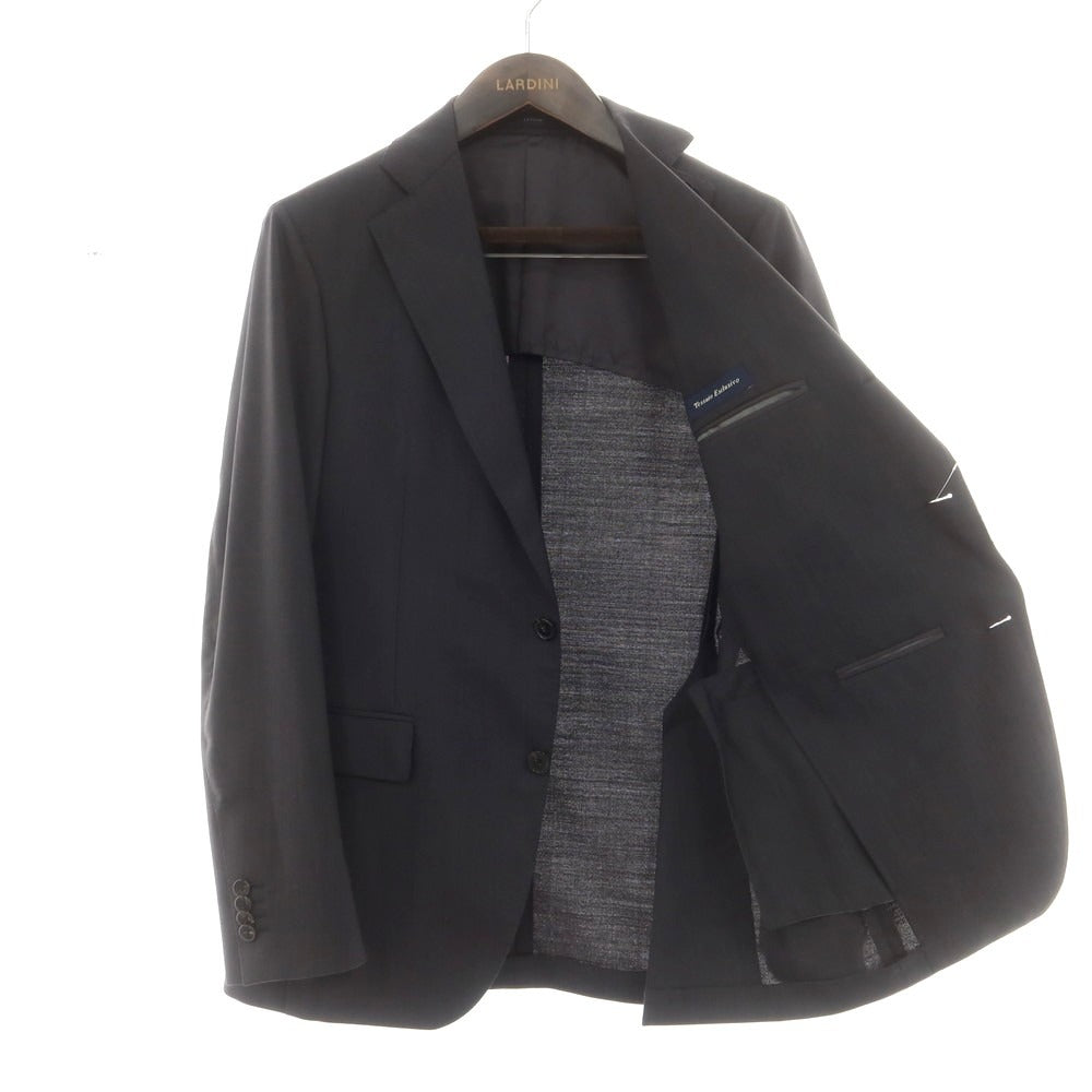 【中古】ラルディーニ LARDINI ウール 3つボタンスーツ ダークグレー【 46 】【 状態ランクB 】【 メンズ 】