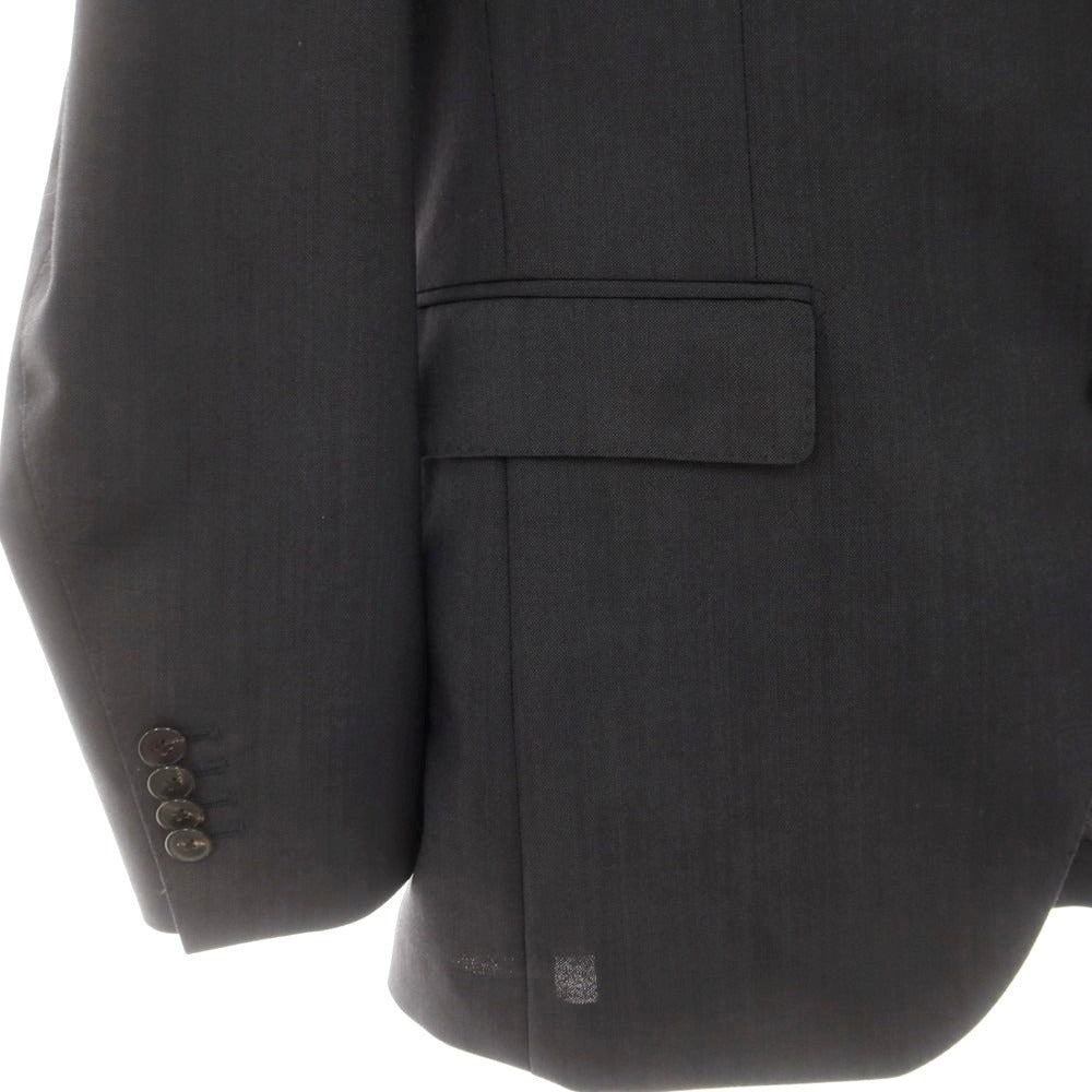【中古】ラルディーニ LARDINI ウール 3つボタンスーツ ダークグレー【 46 】【 状態ランクB 】【 メンズ 】