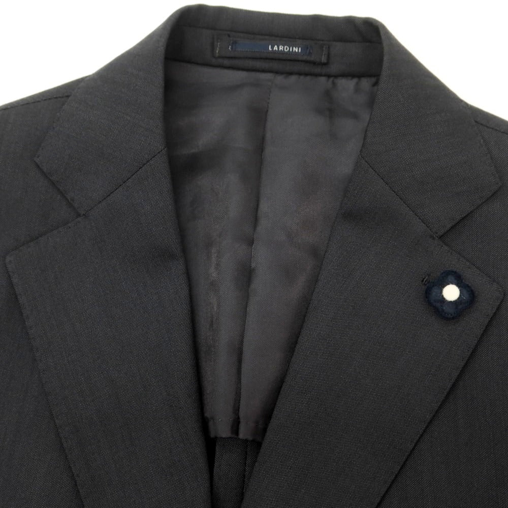【中古】ラルディーニ LARDINI ウール 3つボタンスーツ ダークグレー【 46 】【 状態ランクB 】【 メンズ 】