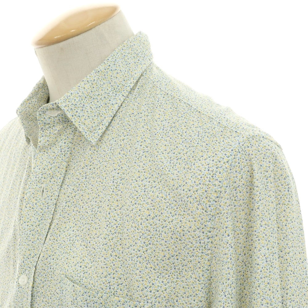 【中古】フランクアンドアイリーン Frank&Eileen コットン 小花柄 レギュラーカラー カジュアルシャツ グリーン系【 S 】【 状態ランクB 】【 メンズ 】