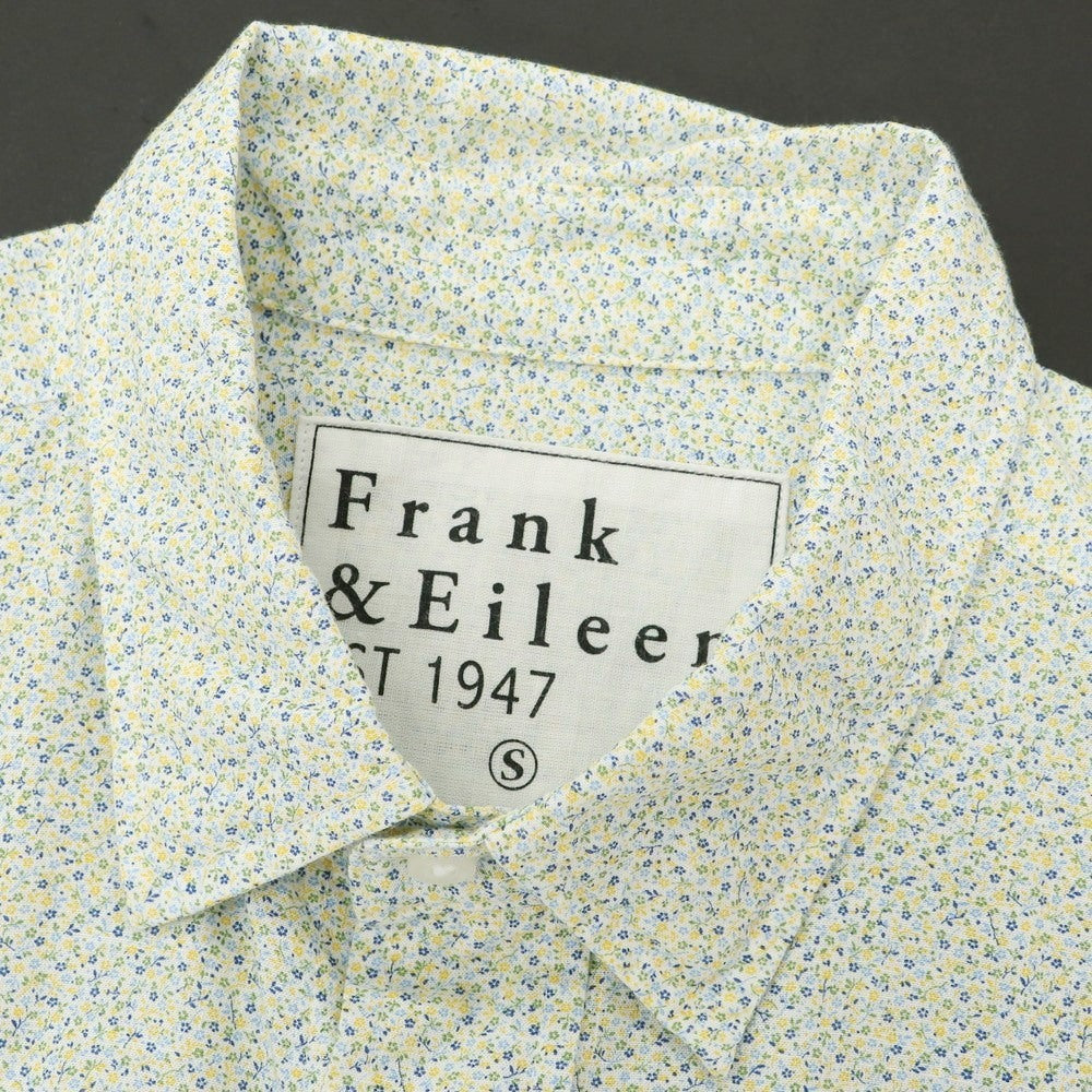 【中古】フランクアンドアイリーン Frank&Eileen コットン 小花柄 レギュラーカラー カジュアルシャツ グリーン系【 S 】【 状態ランクB 】【 メンズ 】