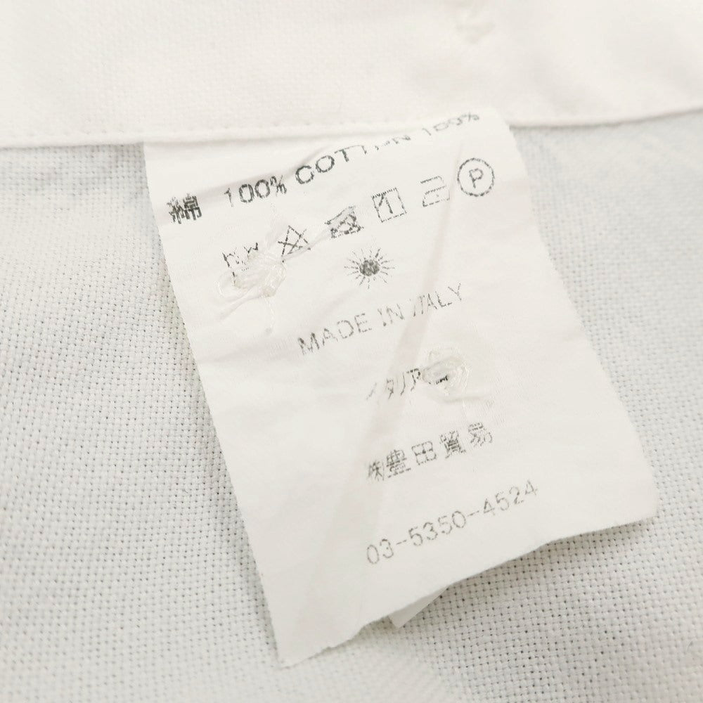 【中古】ジャンネット giannetto コットン ワイドカラー ドレスシャツ ホワイト【 M 】【 状態ランクC 】【 メンズ 】