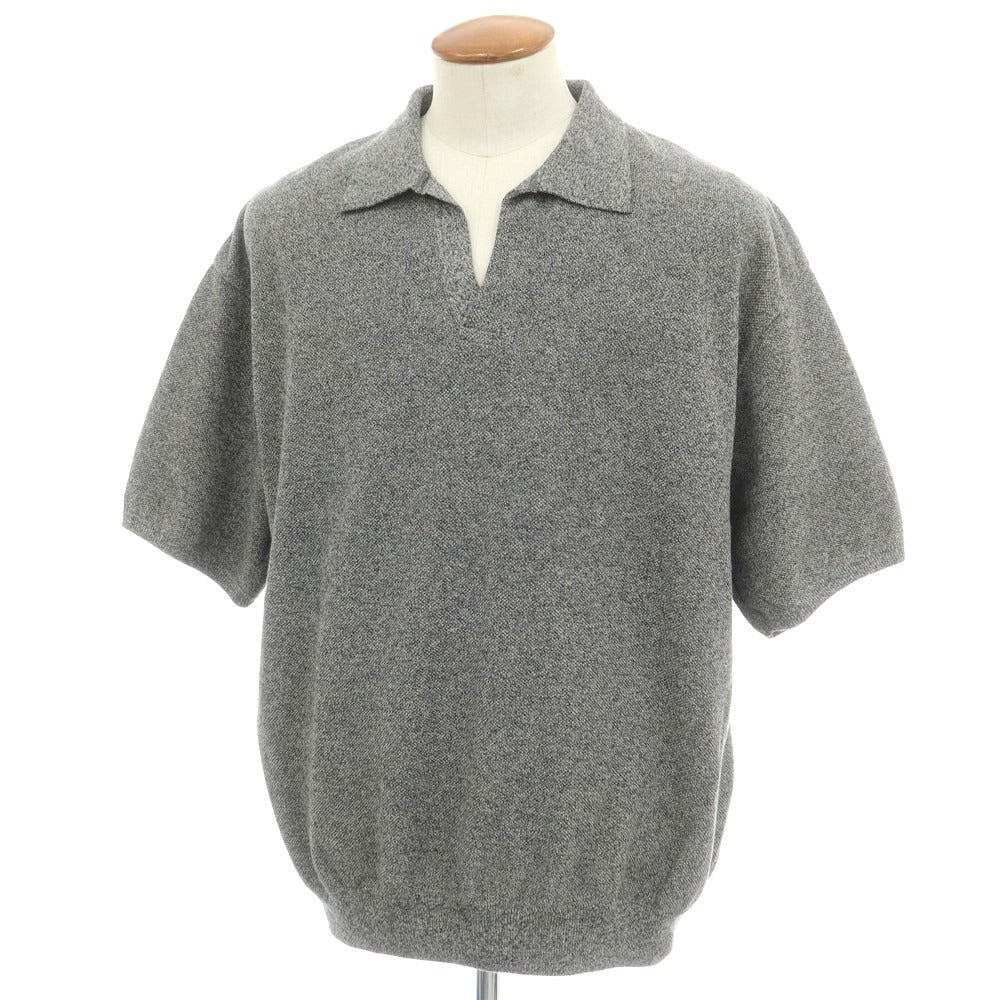 【中古】クレプスキュール crepuscule URBAN RESEARCH別注 2025年春夏 コットンリネン スキッパー 半袖 ポロニット グレー【 2 】【 状態ランクB 】【 メンズ 】