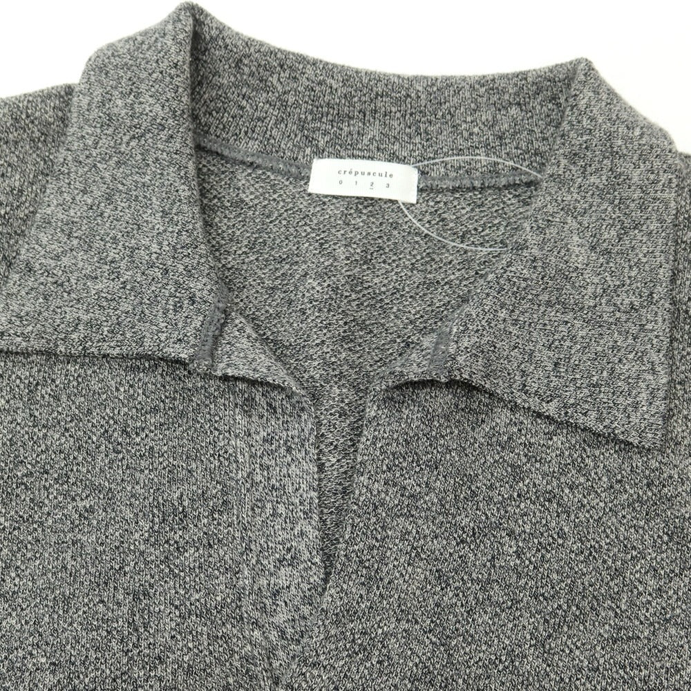 【中古】クレプスキュール crepuscule URBAN RESEARCH別注 2025年春夏 コットンリネン スキッパー 半袖 ポロニット グレー【 2 】【 状態ランクB 】【 メンズ 】